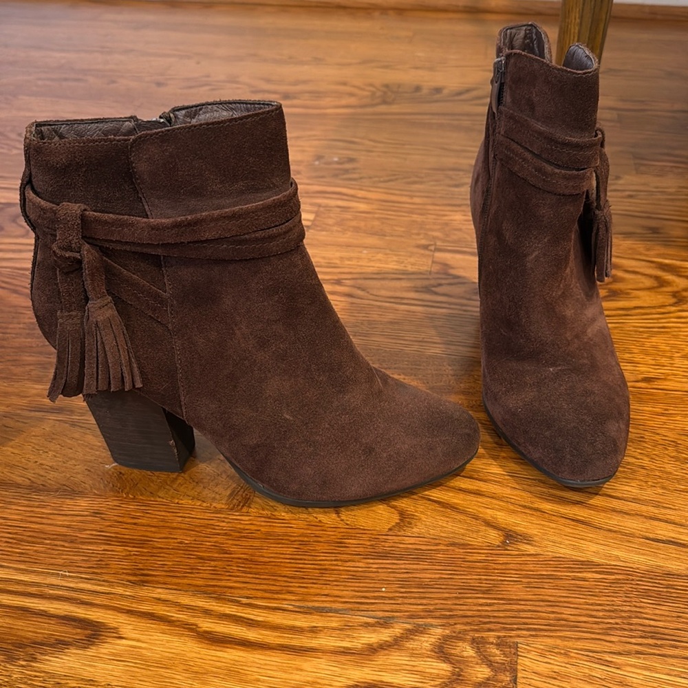 Suede ankle boots. Worn a couple times!